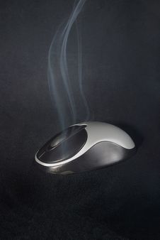 Overheated Mouse, Time To Stop Working Stock Photo