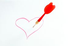 Dart In Heart Stock Image