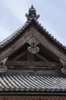 Japanese Temple Roof Royalty Free Stock Images