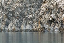 Rock Wall Above The Lake Stock Photography Rock Wall Above The Lake Stock Photography