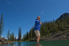 Fly Fisherman Royalty Free Stock Images