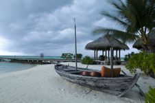 Boat On The Shore On A Windy Day Royalty Free Stock Photo Boat On The Shore On A Windy Day Royalty Free Stock Photo