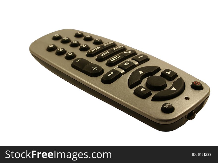 A remote control isolated on a white background.