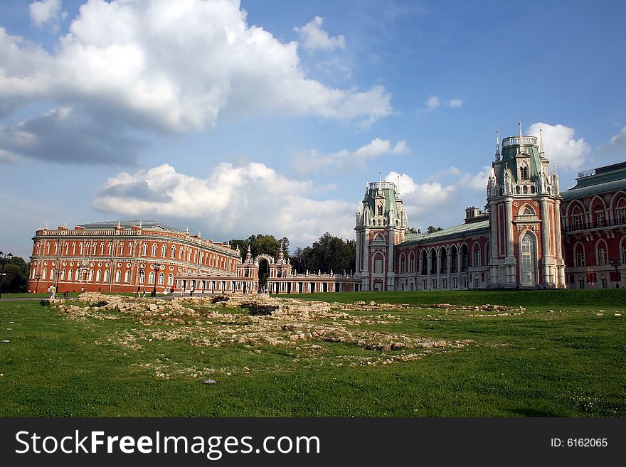 Photo of architectural elements of Tsaritsyno Palace. Photo of architectural elements of Tsaritsyno Palace