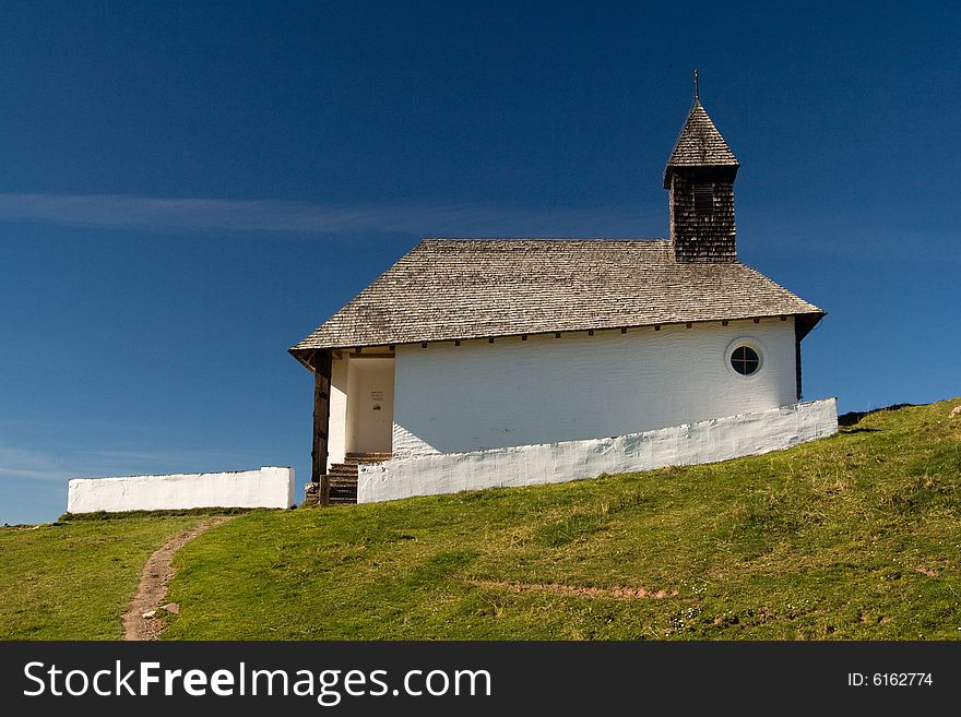 Old small house in then Alps mountains in Germany