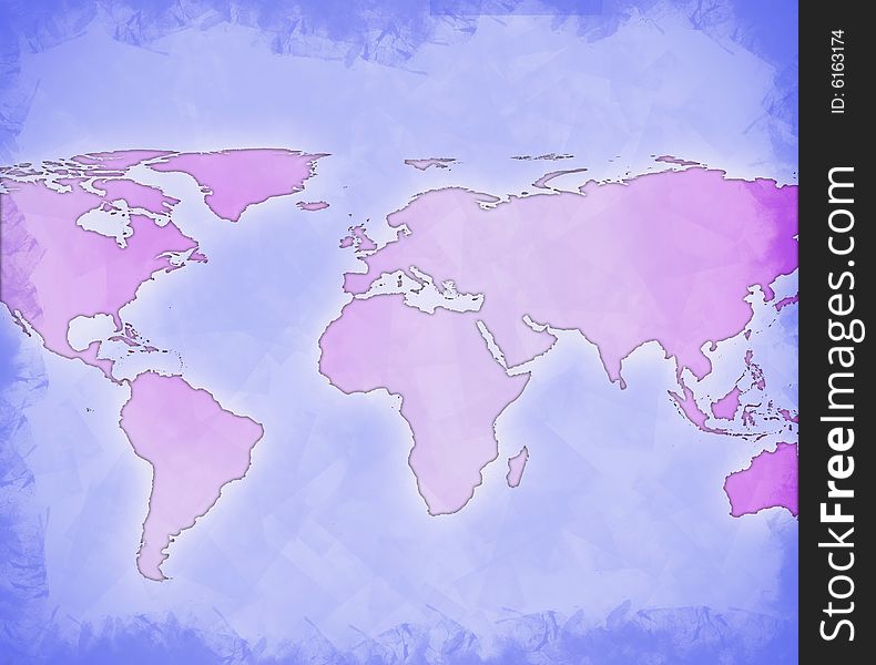 World Map Technology Background