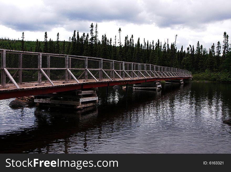 This bridge is part of the walking trail around Jean Lake in wabush Labrador. This bridge is part of the walking trail around Jean Lake in wabush Labrador