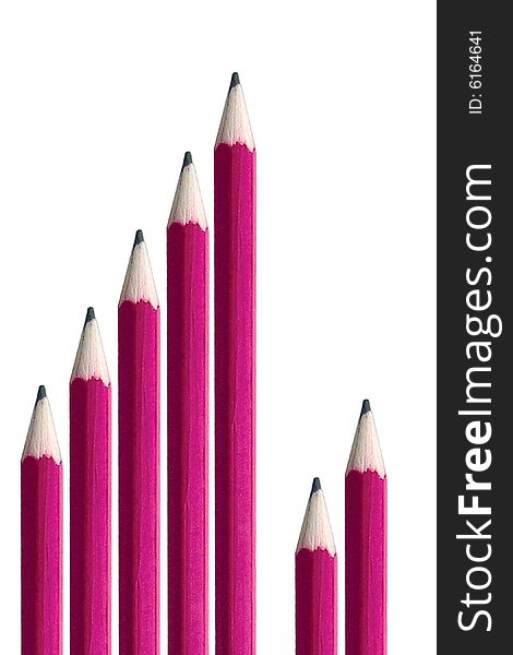 Group Of Pink Pencils