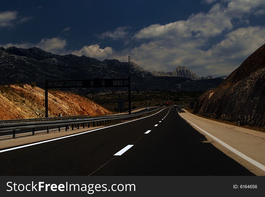 Motorway Through Dinaric Alps, Croatia