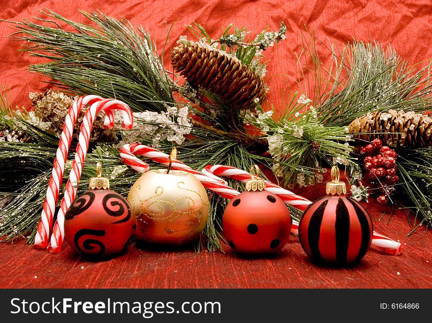 Colorful decorative Christmas ornaments for holidays. Colorful decorative Christmas ornaments for holidays