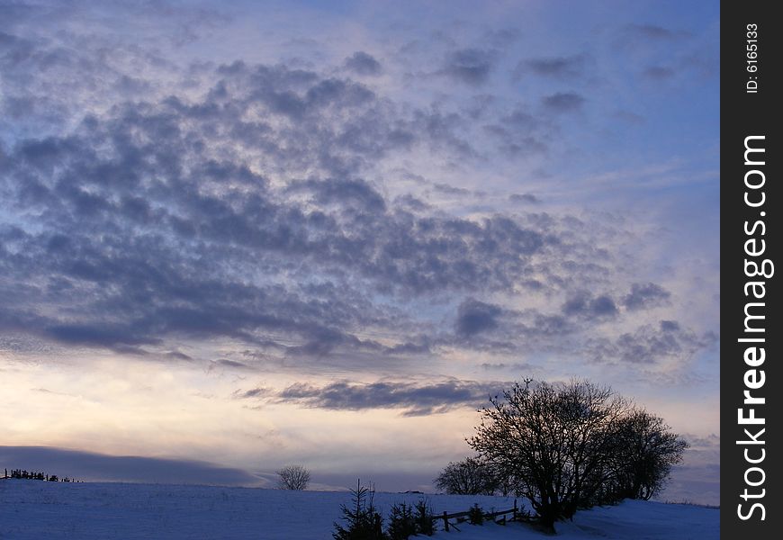 Clouds in winter - solitude tree 2