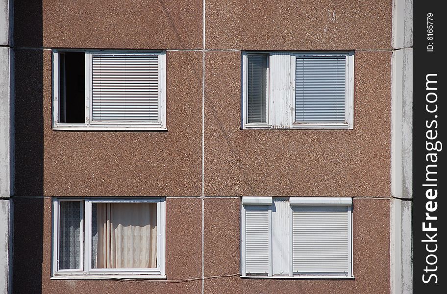 Four windows in Budapest, Hungary