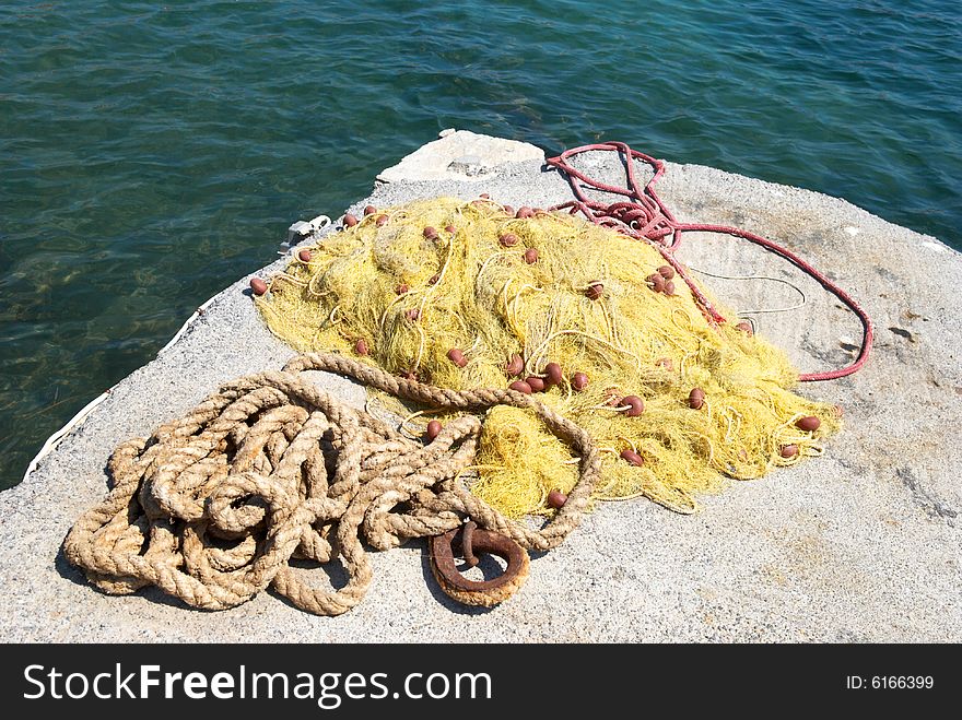 Harbor of Fisherman village in Crete island. Harbor of Fisherman village in Crete island