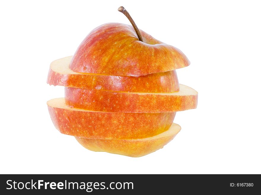 Sliced apple - healthy eating - vegetables - close up