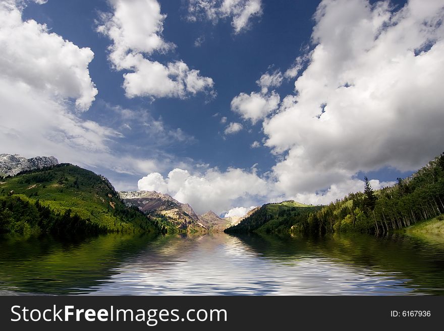 Mountain And Clouds