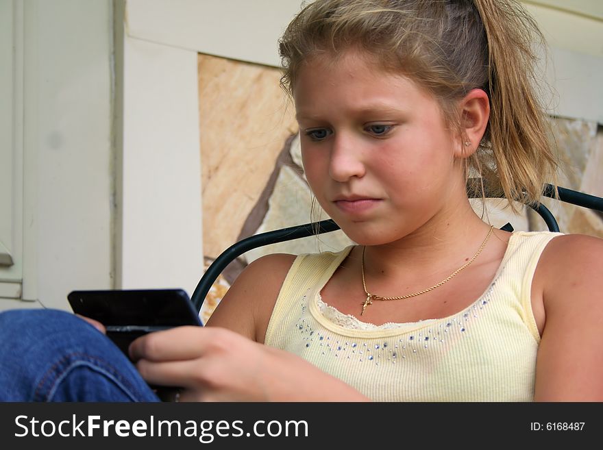 Young Girl Texting