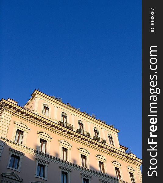 Attractive Old Apartment Building In Rome