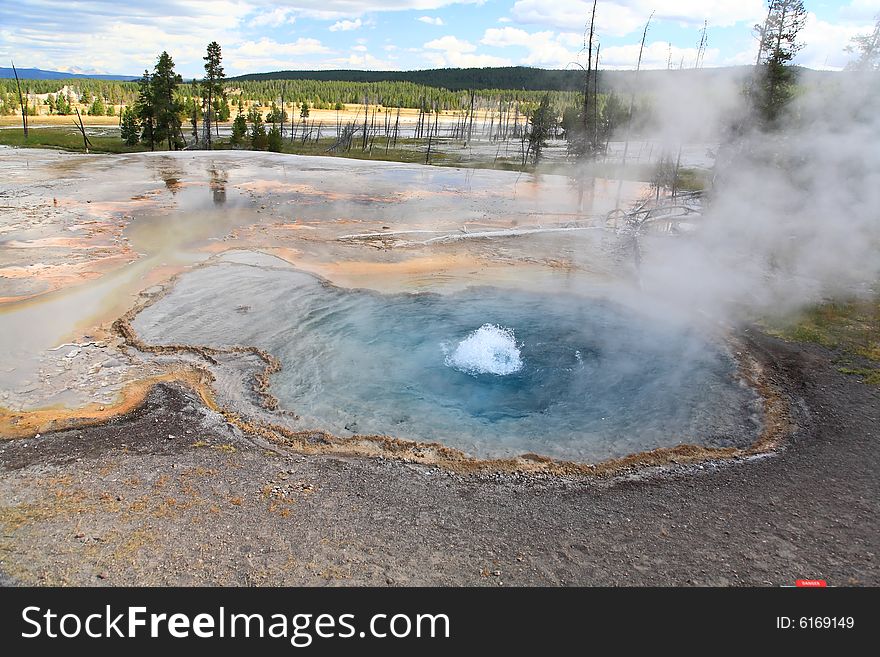 Firehole Lake Drive in Yellowstone