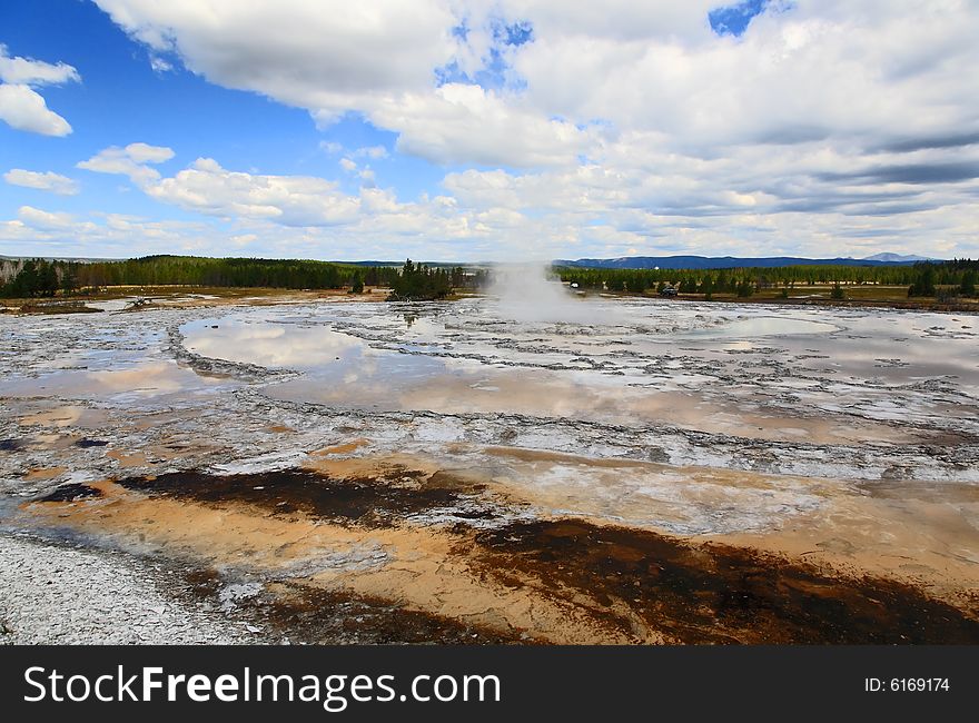 The Firehole Lake Drive in Yellowstone