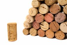 Wine Corks Over White Royalty Free Stock Photos Wine Corks Over White Royalty Free Stock Photos