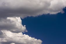 Puffy Clouds On A Blue Sky. Royalty Free Stock Image Puffy Clouds On A Blue Sky. Royalty Free Stock Image