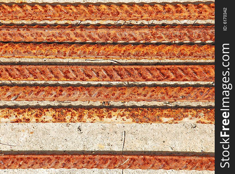 Red rusty iron texture background, building material