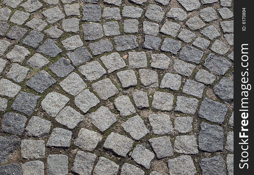 Old Cobbled Stones Road Background