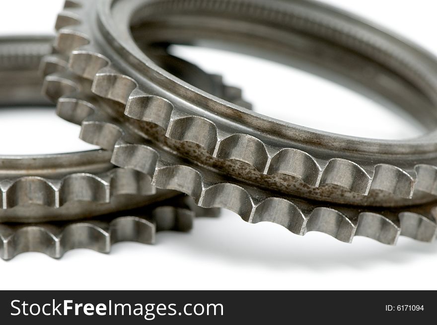 Some gears isolated on white background. Some gears isolated on white background