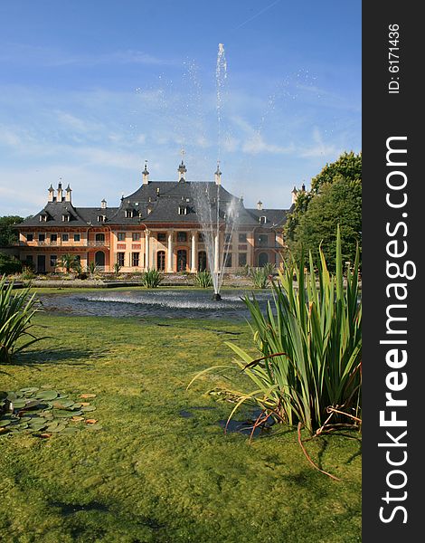 The Water Palace, part of the historical castle Pillnitz in Saxony, Germany.
