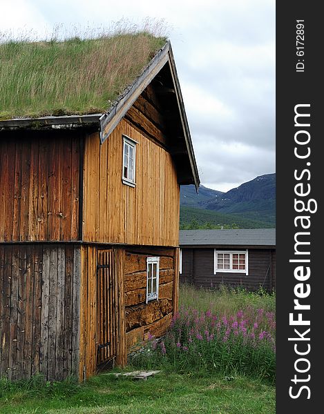 The old Norwegian wood houses. The old Norwegian wood houses