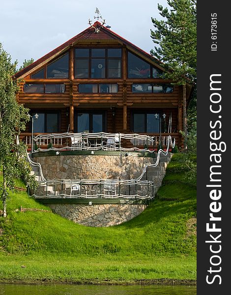 Wooden house on Lake Ladoga