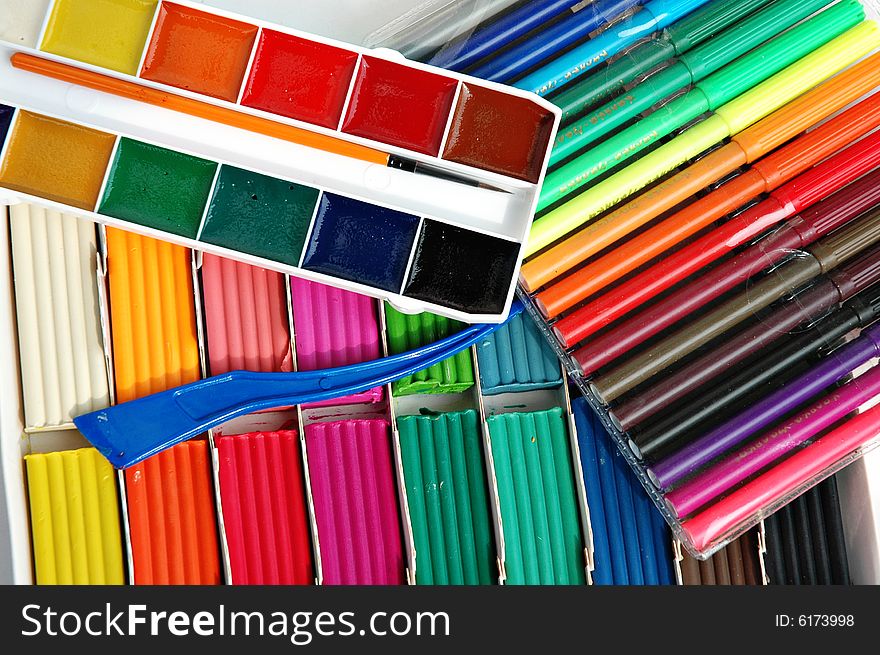 Colorful School Items