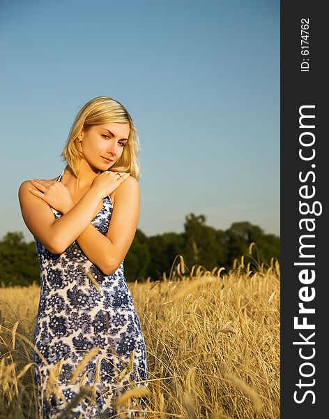 Woman in the wheat field