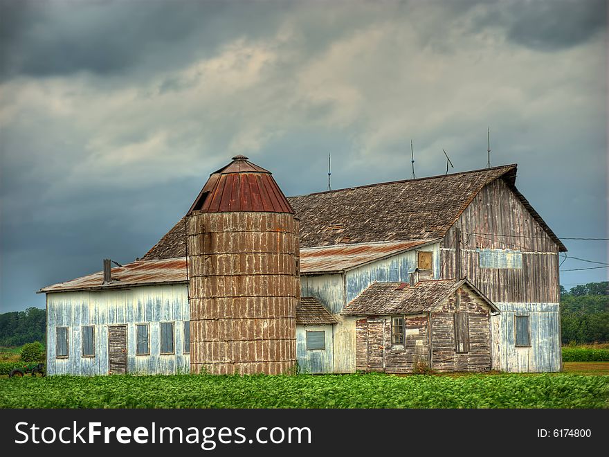 HDR photo of an old weathered barn