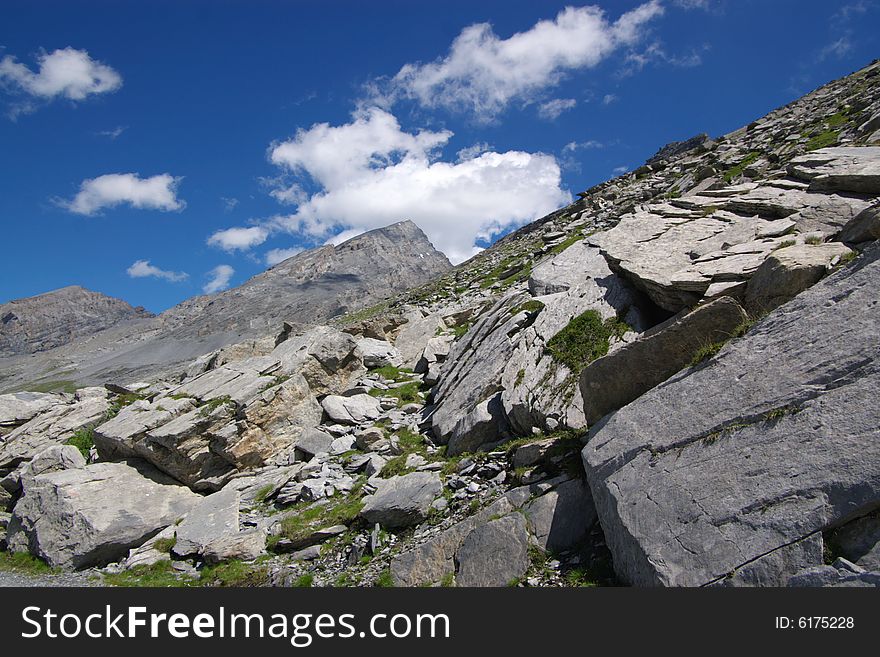 Rocky Mountains Under Clouds