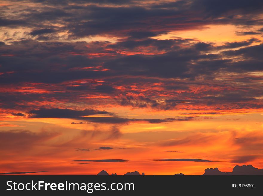 This sundown, skyes landscape, sunset