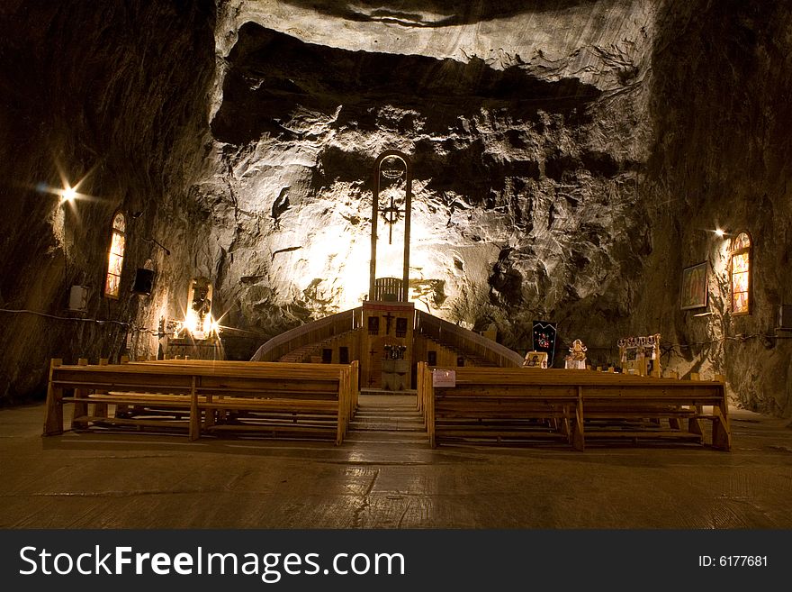 Little tabernacle in salt mine