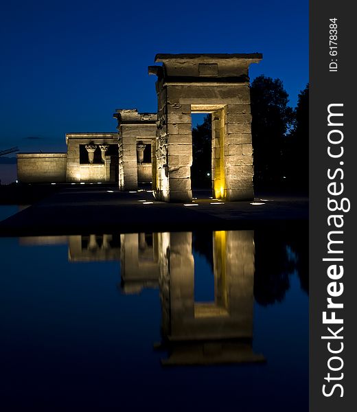 Debod's temple from Egypt in Madrid, Spain. Debod's temple from Egypt in Madrid, Spain.