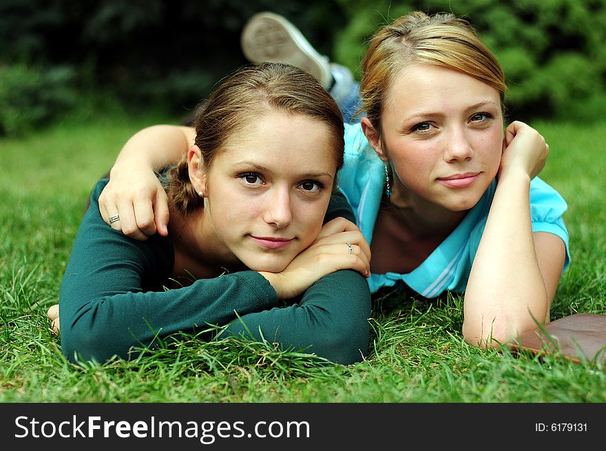 Student Reading in a public park