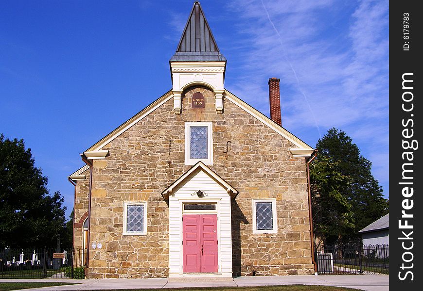 St. Peter's church, built in 1799.  Oldest church in Lancaster County, Pennsylvania. St. Peter's church, built in 1799.  Oldest church in Lancaster County, Pennsylvania.