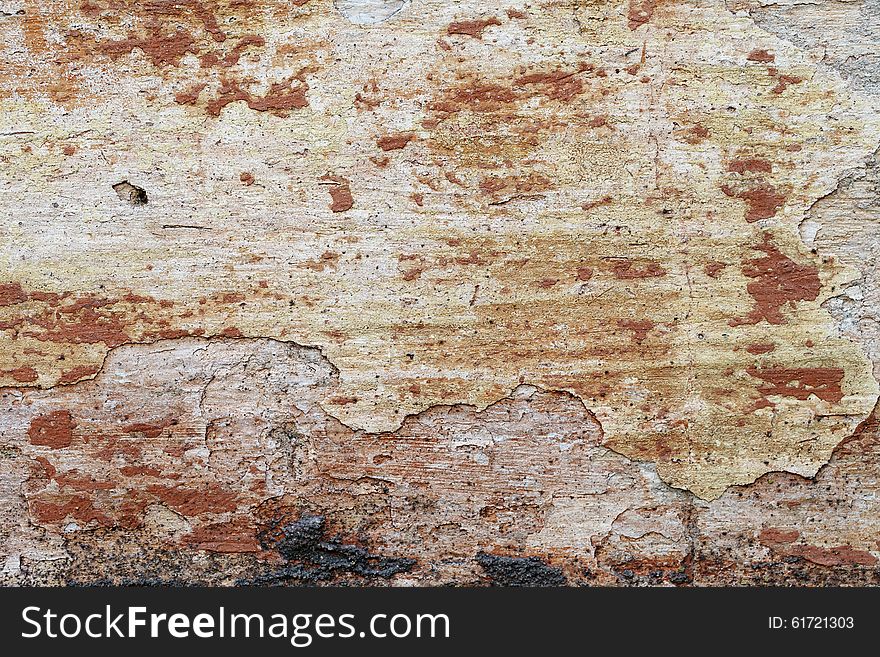 Grunge texture of old red wall