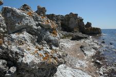 Boulders From Seashore - Sweden, Gotland Royalty Free Stock Photos Boulders From Seashore - Sweden, Gotland Royalty Free Stock Photos