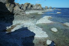 Shoreline And Boulders, Royalty Free Stock Photography Shoreline And Boulders, Royalty Free Stock Photography
