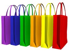 Colors Shopping Bags Stock Photos