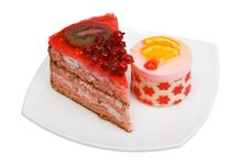 Sweet Cakes With Fruit Stock Images Sweet Cakes With Fruit Stock Images