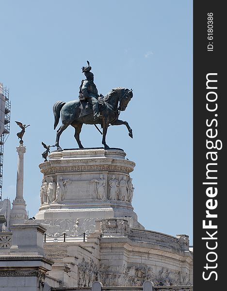 Monument of Vittorio Emmanuele II on Venezia square (Piazza Venezia). Rome, Italy.