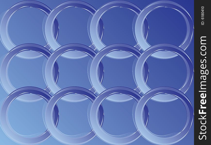 A vector illustration of a blue ring pattern. A vector illustration of a blue ring pattern