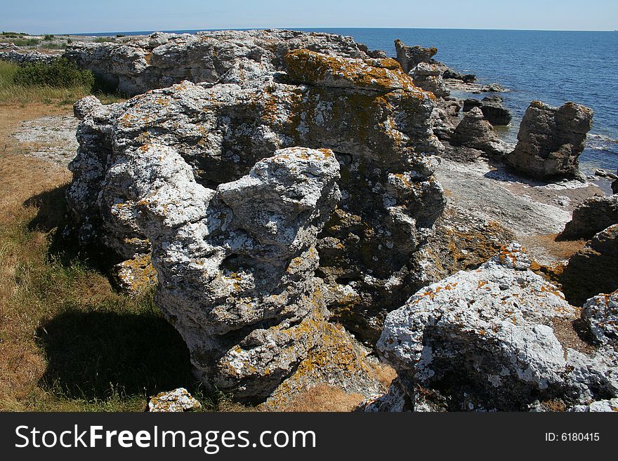 Seaside with boulders - sweden, gotland