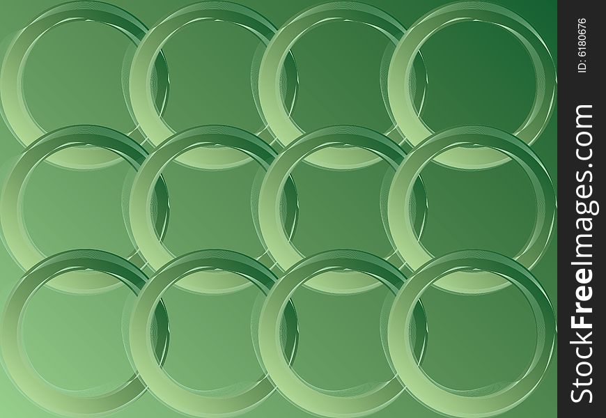 A vector illustration of a green ring pattern. A vector illustration of a green ring pattern