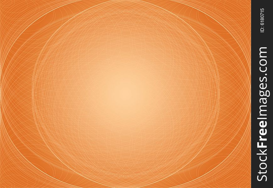 A vector illustration of an orange orb